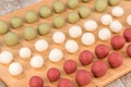 The cooking step of making Japanese Dango dessert