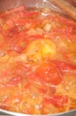 Cooking stew of tomatoes