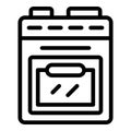 Cooking stove icon outline vector. Clean neat organize