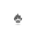 Cooking stove icon with shadow