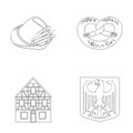Cooking, symbols, clothing and other web icon in outline style.Building, structure, architecture, icons in set