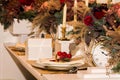 Cooking table for a romantic dinner. Candles for a romantic dinner Royalty Free Stock Photo