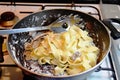 Cooking Tagliatelle Pasta