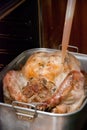 Cooking a Thanksgiving Turkey Royalty Free Stock Photo