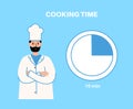Cooking time with chef Royalty Free Stock Photo