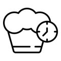 Cooking time icon outline vector. Timer chef Royalty Free Stock Photo