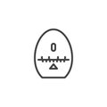 Cooking timer outline icon
