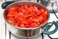 Cooking tomato sauce