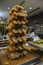 Cooking traditional eastern dessert, turkish honey Baklava