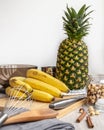 Cooking tropical fruits isolated