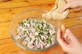 Cooking tuna fish Royalty Free Stock Photo