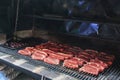 Typical Parrilla Latina South American barbecue.Traditional meat delicacies Asado.