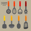 COOKING UTENSILS COLOR Royalty Free Stock Photo