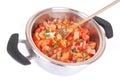 Cooking vegetable soup Royalty Free Stock Photo