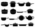 Cooking ware icons set