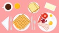 Illustration of a Complete Breakfast Royalty Free Stock Photo