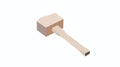 Vector Isolated Illustration of a Wooden Mallet Royalty Free Stock Photo