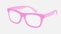 Vector Isolated Illustration of Pink Frame Glasses