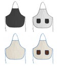 Cooks apron collection on white background. Royalty Free Stock Photo