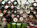 Cookwares in retail store Royalty Free Stock Photo