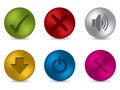 Cool 3d matte button set