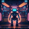 Cool advanced robot with lots of details - ai generated image