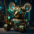 Cool advanced robot with lots of details - ai generated image