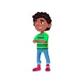 cool african boy on dance battle cartoon vector