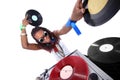 Cool afro american DJ Royalty Free Stock Photo