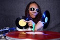 Cool afro american DJ Royalty Free Stock Photo