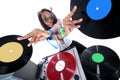 Cool afro american DJ Royalty Free Stock Photo