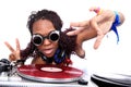 Cool afro american DJ Royalty Free Stock Photo