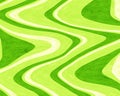 Green and white, thin and thick curved lines
