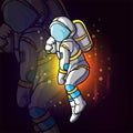 The cool astronaut dancing with the glow suit