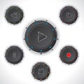 Cool audio controller push buttons