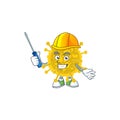 Cool automotive cartoon character of coronavirus pandemic