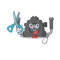 Cool Barber underwater camera mascot design style