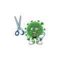 Cool Barber wuhan coronavirus mascot design style