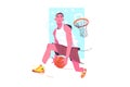 Cool basketball player in sportswear Royalty Free Stock Photo