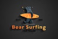Surfing Bear Logo