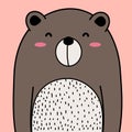 Cool Bear Vector Background.