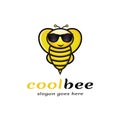 Cool Bee Logo Royalty Free Stock Photo