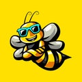 Cool Bee Royalty Free Stock Photo