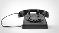 Cool black retro telephone Royalty Free Stock Photo