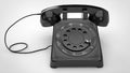 Cool black retro telephone Royalty Free Stock Photo