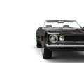 Cool black vintage cabriolet convertible car - front view cut shot Royalty Free Stock Photo