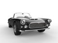 Cool black vintage convertible sports car - closeup shot Royalty Free Stock Photo