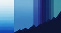Abstract geometric blue gradient with jagged mountain peaks and vertical stripes Royalty Free Stock Photo