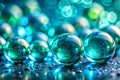 Cool Blue Green Abstract Background Through Macro Lens