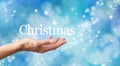 Cool Blue Sparkling Christmas background Royalty Free Stock Photo